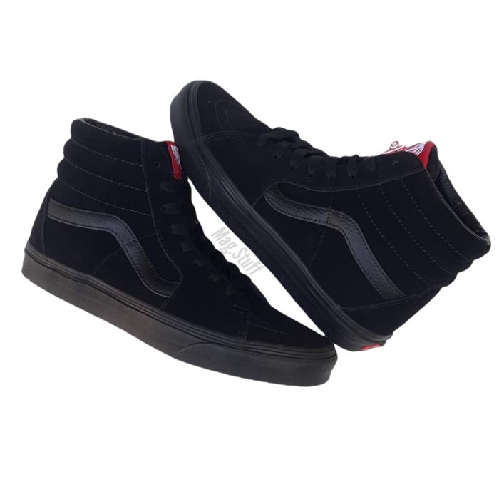 Vans Sk8 Hi Black Black Full Suede Original di Tokopedia