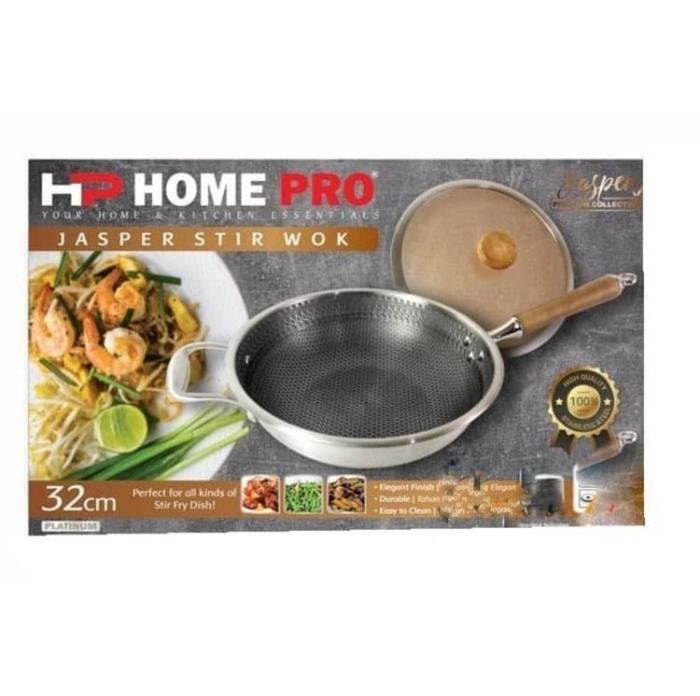 Gambar RAPA - HOMEPRO Jasper Fry Stir Wok Pan + Tutup Dan Anti Lengket - 32 BOX dari RatuMama undefined Tokopedia