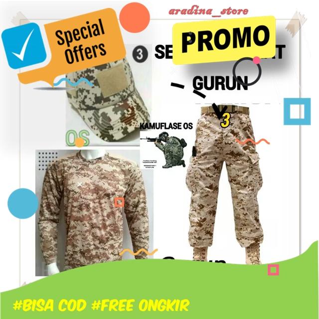 Gambar Setelan Camo Berburu Celana dan Kaos Kamuflase Lengan Panjang Hunting - 28 dari Aradina store undefined Tokopedia