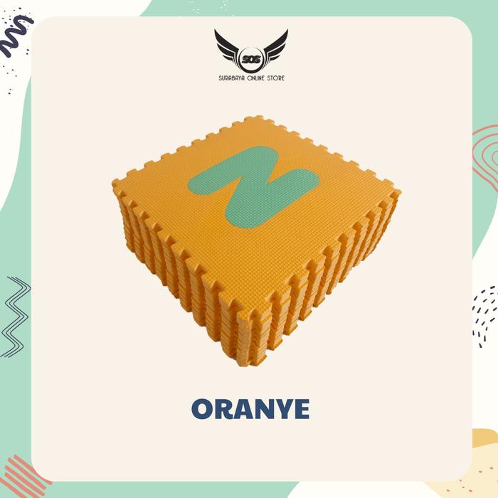 Gambar Matras Eva PUZZLE ABJAD ALPHABET HURUF ABC/ Karpet Alas Lantai Evafoam - N-Z Oranye dari surabaya onlinestore undefined Tokopedia