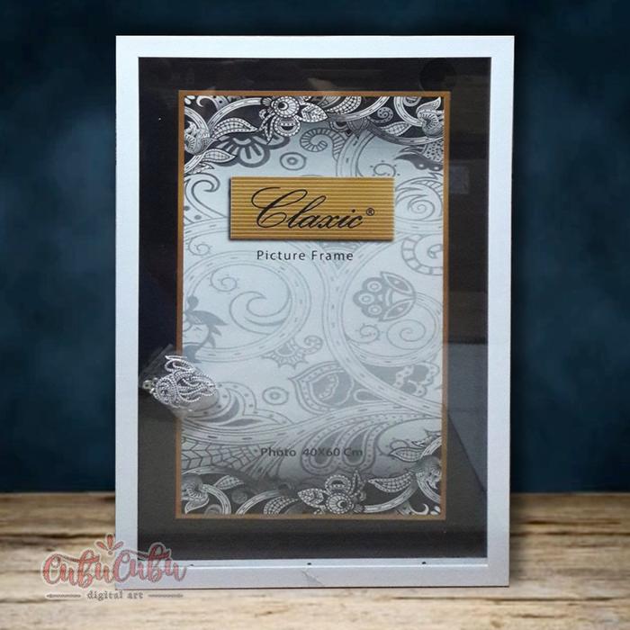 Gambar Bingkai Foto 40x60 16R A2 Frame Pigura Minimalis Putih Hitam - Putih dari Cubucubu.id undefined Tokopedia