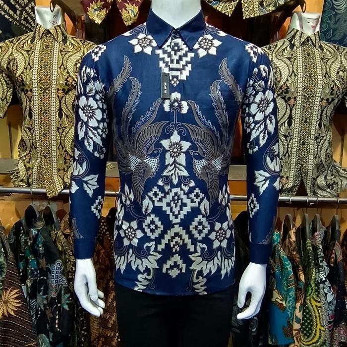 Gambar Kemeja Batik Slimfit - borobudur nafi, L dari Waroeng Pertelon undefined Tokopedia