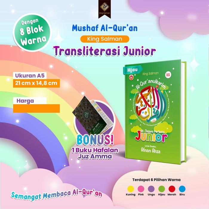 Gambar ALQURAN JUNIOR KING SALMAN CUSTOM NAMA (FREE JUZ AMMA) - Hijau dari Muslim Storehouse undefined Tokopedia