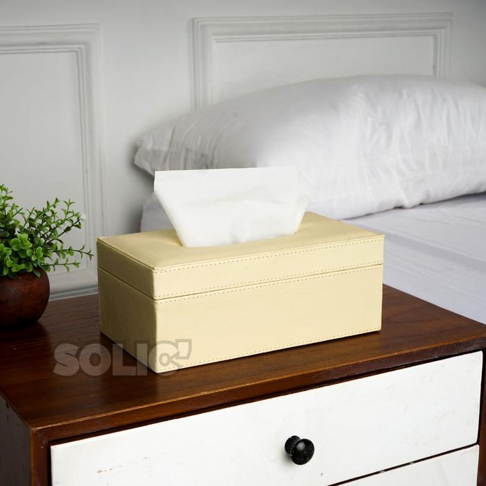 Gambar Kotak Tisu Tempat Tissue Kulit Mobil Meja Kantor Hotel Rumah- Edisi 1 - Cream dari SOLIC ID undefined Tokopedia