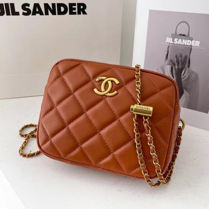 Gambar CHANE£ Mini Camera Case 5809 (BagOnly+FreeDustBag+BubbleWrap) - LambskinBrown dari Tassayaofficial undefined Tokopedia