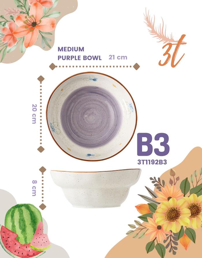 Gambar MEDIUM & LARGE Chrysant Ceramic bowl - B3 M Purple dari tri.thousandthings undefined Tokopedia