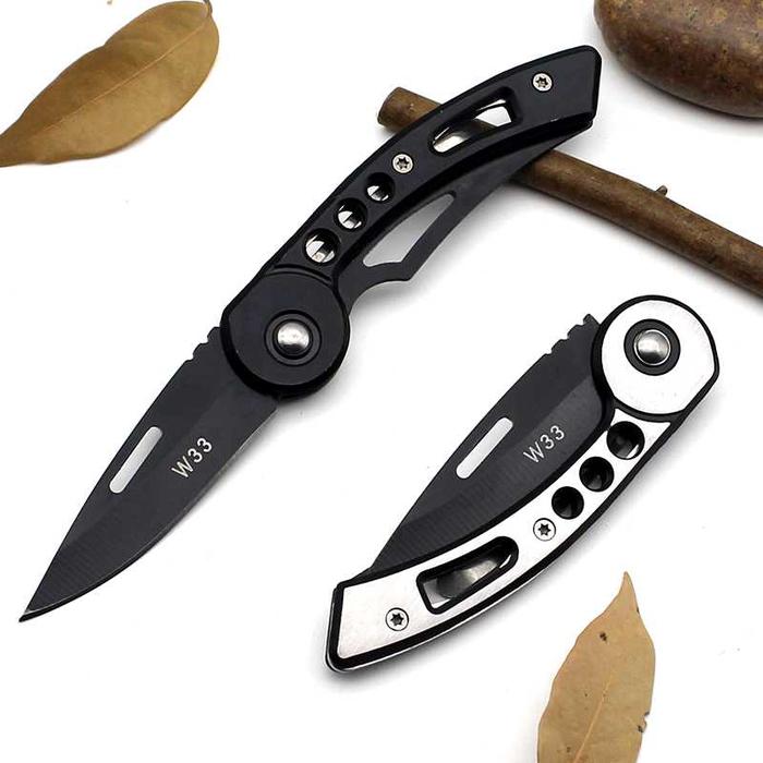 Gambar Pisau lipat camping mini kecil survival outdoor stainless steel W33 - Hitam dari Klabat Outdoor Jakarta undefined Tokopedia