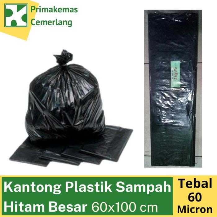 Gambar Kantong Plastik Sampah Besar / Trash Bag HITAM - 60x100 cm dari PRIMAKEMAS CEMERLANG undefined Tokopedia