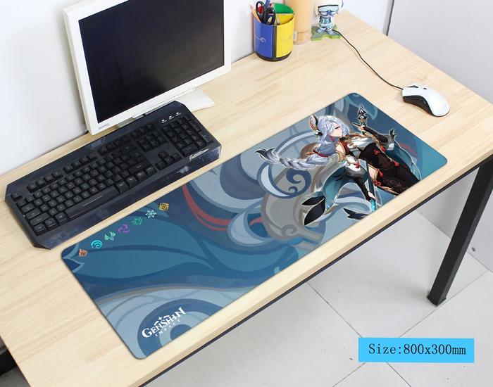 Gambar Custom Gaming Mousepad Matt Anti-Slip High Resolution Genshin Impact 2 - Shenhe dari Usagi Paw undefined Tokopedia