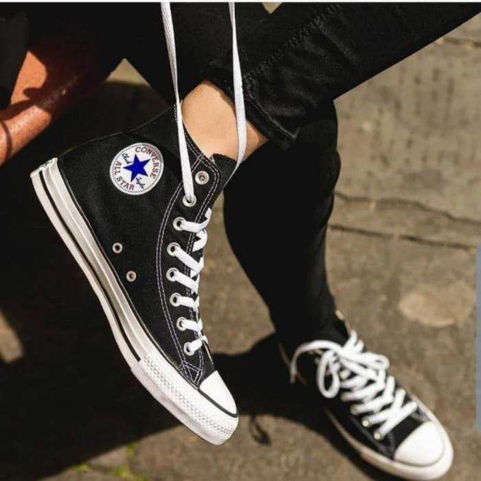 Gambar Sepatu converse original allstar hitam tinggi high + Box - Hitam, 36 - 41 dari Tiger Store 17 undefined Tokopedia