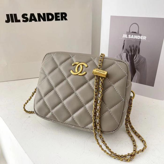 Gambar CHANE£ Mini Camera Case 5809 (BagOnly+FreeDustBag+BubbleWrap) - Lambskin Grey dari Tassayaofficial undefined Tokopedia