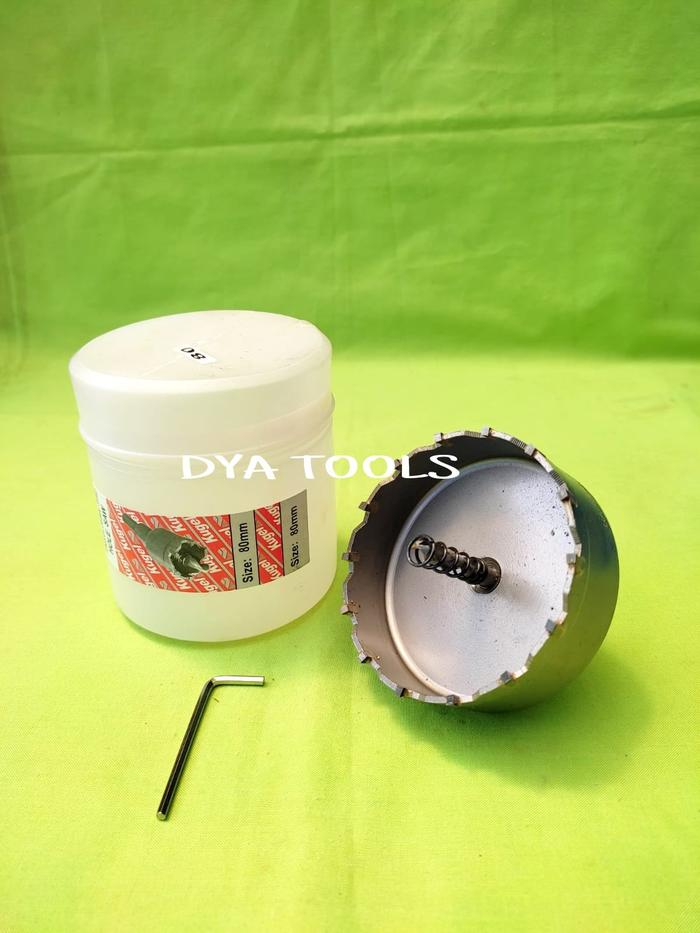 Gambar HOLE SAW TCT KUGEL 55-100 MM - MATA BOR STAINLESS STEEL ORIGINAL - 80mm dari DYA TOOLS undefined Tokopedia