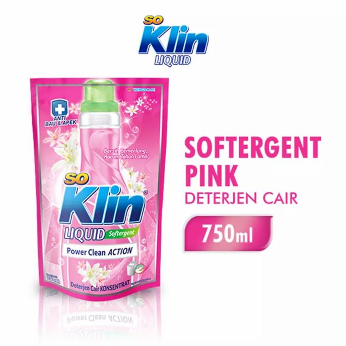 Gambar so klin liquid 750 ml detergent pouch - Softergen pink dari Bella shop TNG undefined Tokopedia