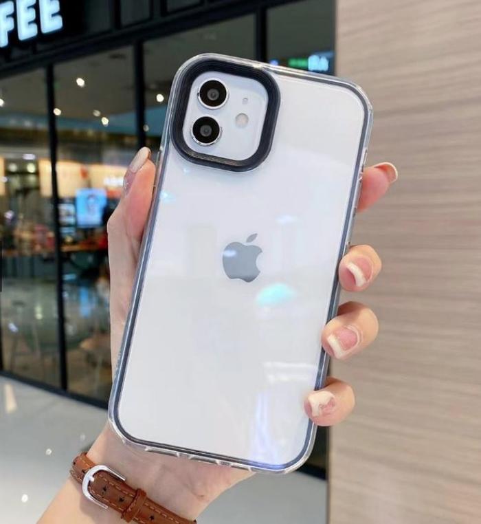 Gambar Casing iPhone 11 11 Pro 11 Pro Max Clear Colorfull list Case Softcase - Hitam, iPhone 11 6.1 dari My Case88 undefined Tokopedia