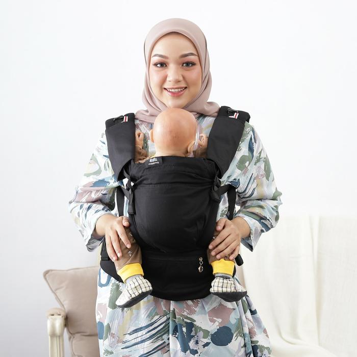 Gambar Gendongan Bayi Adjustable SSC nanababycarrier Maxima untuk bayi newborn - 2 tahun - Hitam dari Nanababycarrier undefined Tokopedia