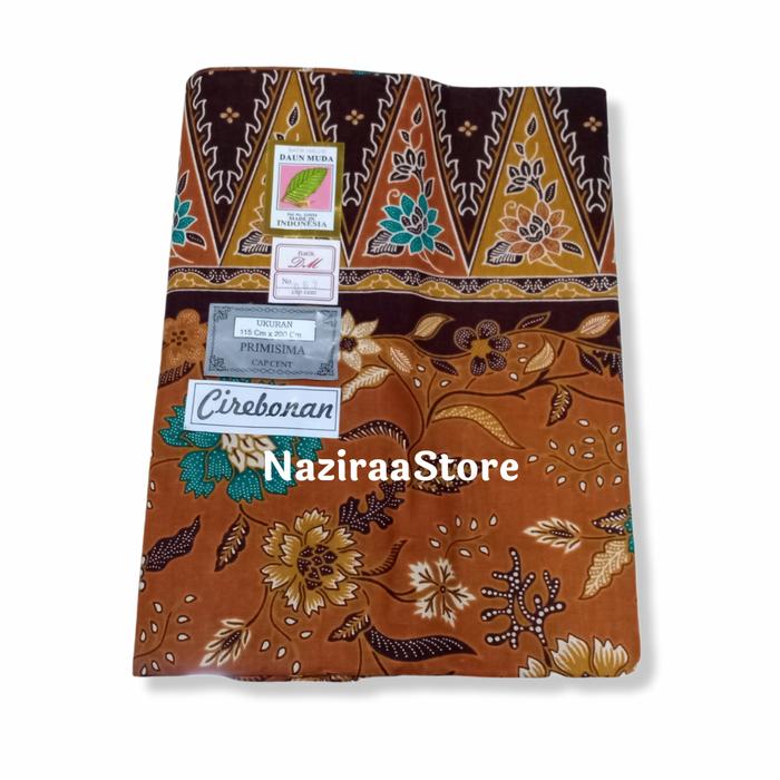 Gambar Kain Sarung Wanita Dua Daun Motif Cirebonan Sarung Batik Jarik Ibu Persalinan Bawahan Katun Halus Tebal Dewasa Santri Elegan - Cokelat dari Naziraa Store undefined Tokopedia