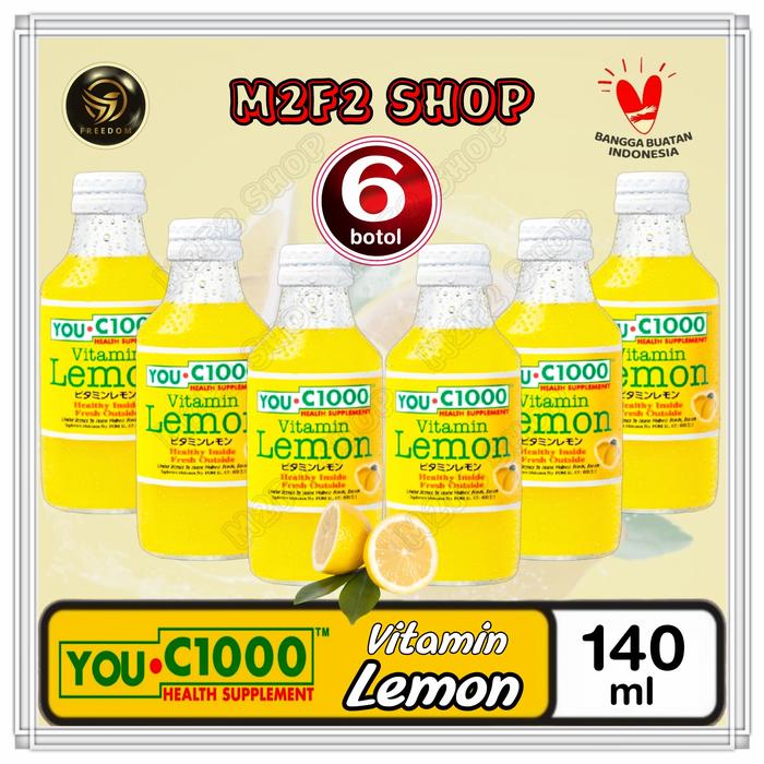 Gambar YOU C1000 | C 1000 Vitamin Lemon Botol Beling - 140 ml (Harga 6 Pcs) dari M2F2 Shop - Paseban undefined Tokopedia