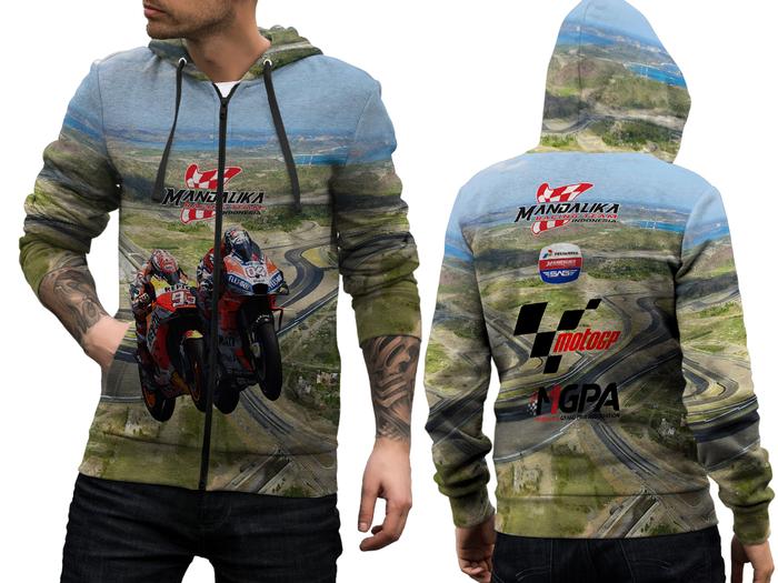 Gambar Jaket Madalika Moto GP / Jaket Pria Tema Mandalika Pertamina FullPrint - ZIPPER = ART 4, 2XL dari FikaStore undefined Tokopedia