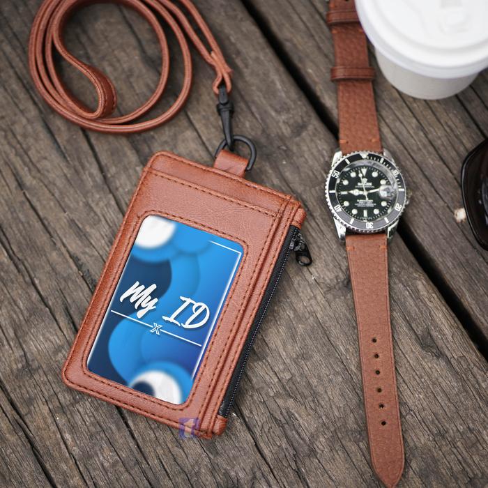 Gambar ID Card Meluwe Name Tag Murah Souvenir Kantor Card Holder 2 Sisi - TAN dari LALUCUKU undefined Tokopedia