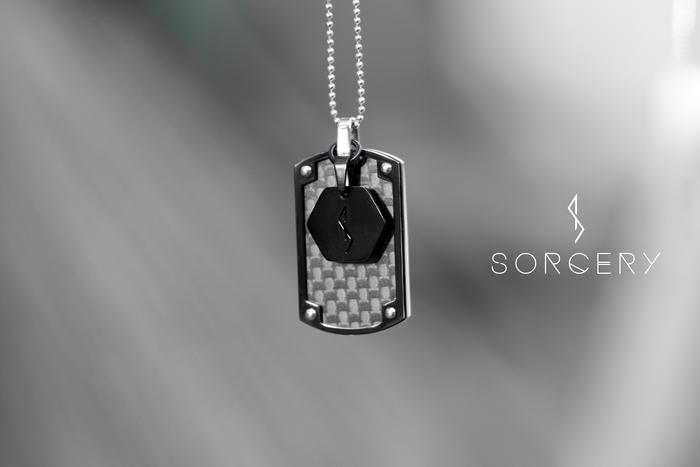 Gambar SORCERY Pendant SCP Kalung Liontin Bandul Titanium Karbon Pria Wanita - PVD Black dari Sorcery undefined Tokopedia