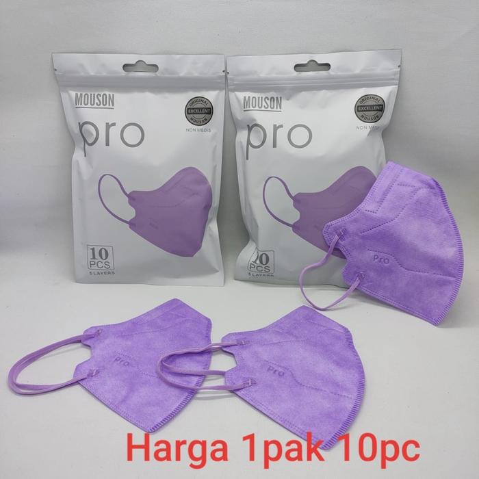 Gambar Masker MOUSON Pro Mask KN95 Duckbill KN 95 FaceMask ORIGINAL isi 10pcs - PURPLE NUDE dari Kesardhani Store undefined Tokopedia