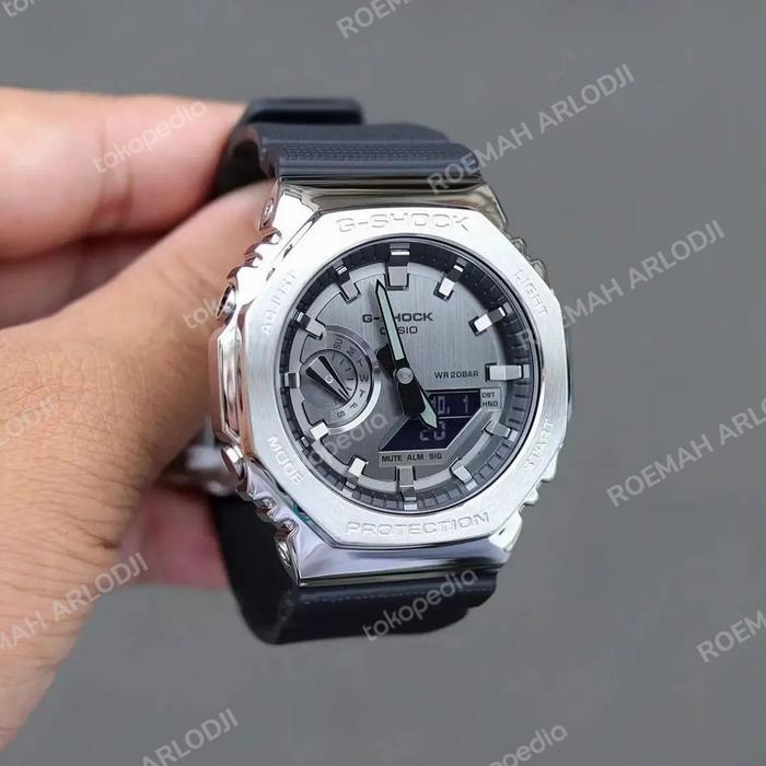 Jual JAM TANGAN CASIO G-SHOCK METAL OAK GM-2100-1A ORIGINAL