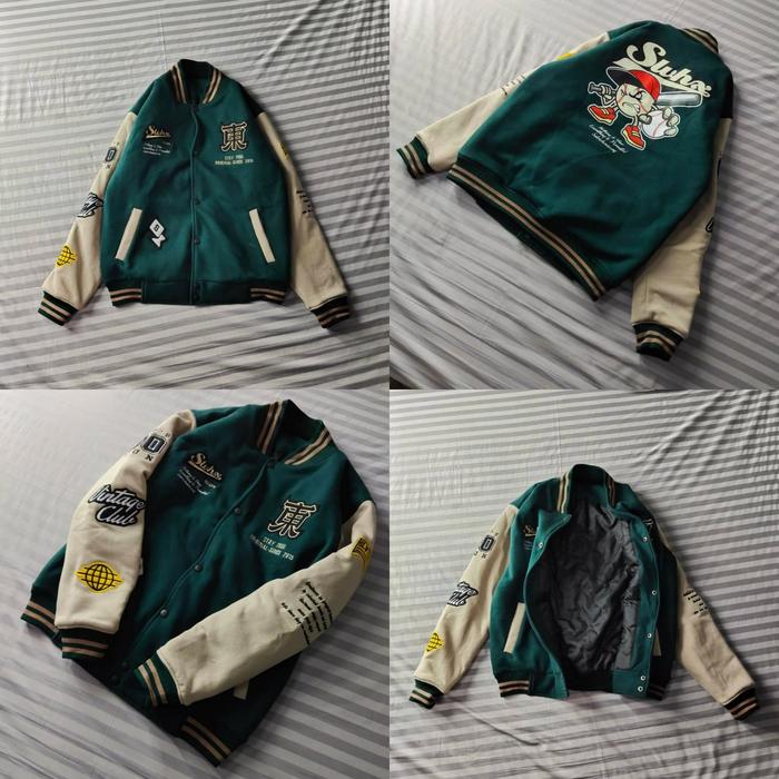 Gambar VARSITY KANJI JAKET PRIA SALVIO HEXIA ORIGINAL - hijau cream, XL dari rlks apparel undefined Tokopedia