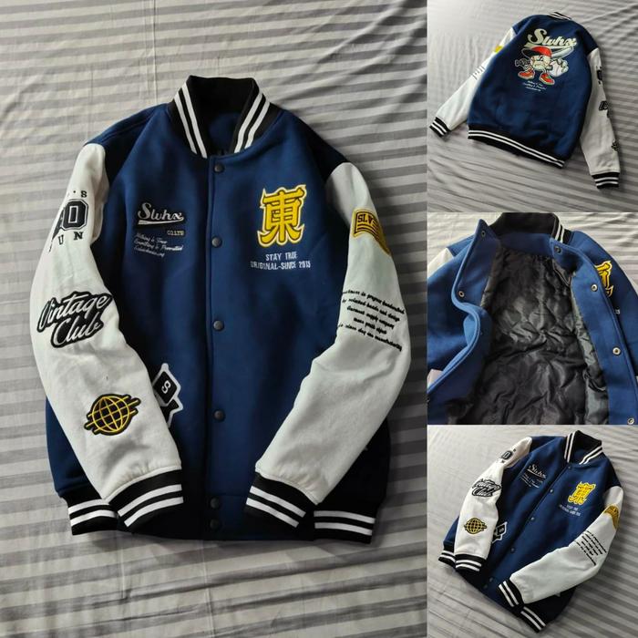 Gambar VARSITY KANJI JAKET PRIA SALVIO HEXIA ORIGINAL - nevi putih, XL dari rlks apparel undefined Tokopedia