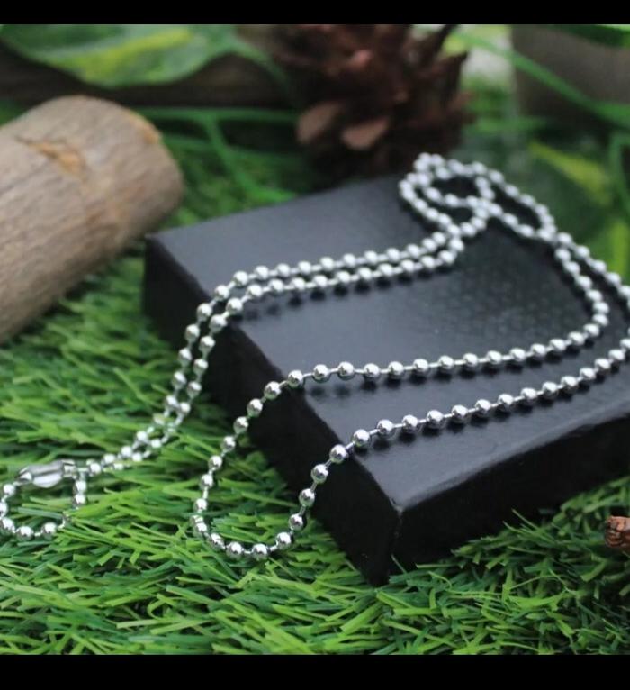 Gambar Rantai Kalung Titanium Pria Wanita Import BIJI LADA GOLD - BijiladaSilver, 60cm dari hulawood acc undefined Tokopedia