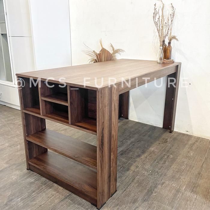 Gambar Set Meja Makan Rak Samping + Kursi Makan Mebel MCS Furniture Semarang - Meja Saja dari Mebel Semarang MCS Furniture undefined Tokopedia