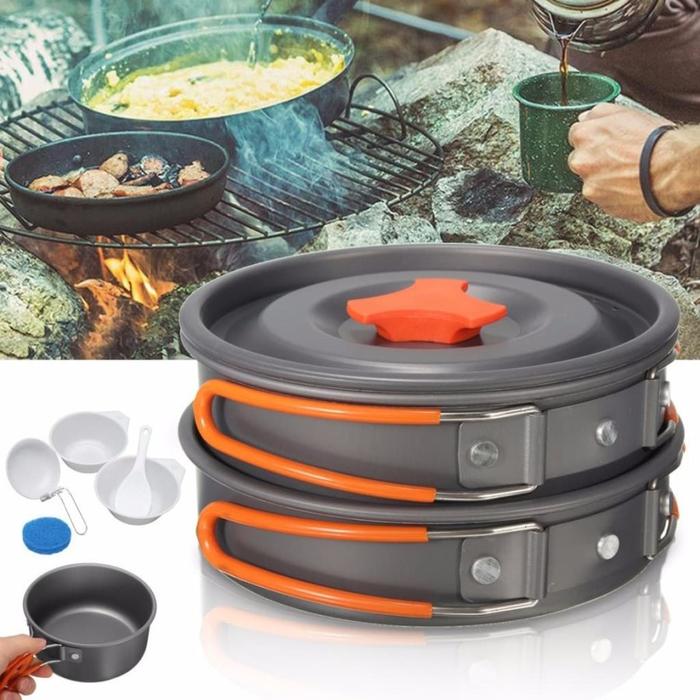 Gambar nesting cooking set ds 200 - Orange dari Consinasi undefined Tokopedia