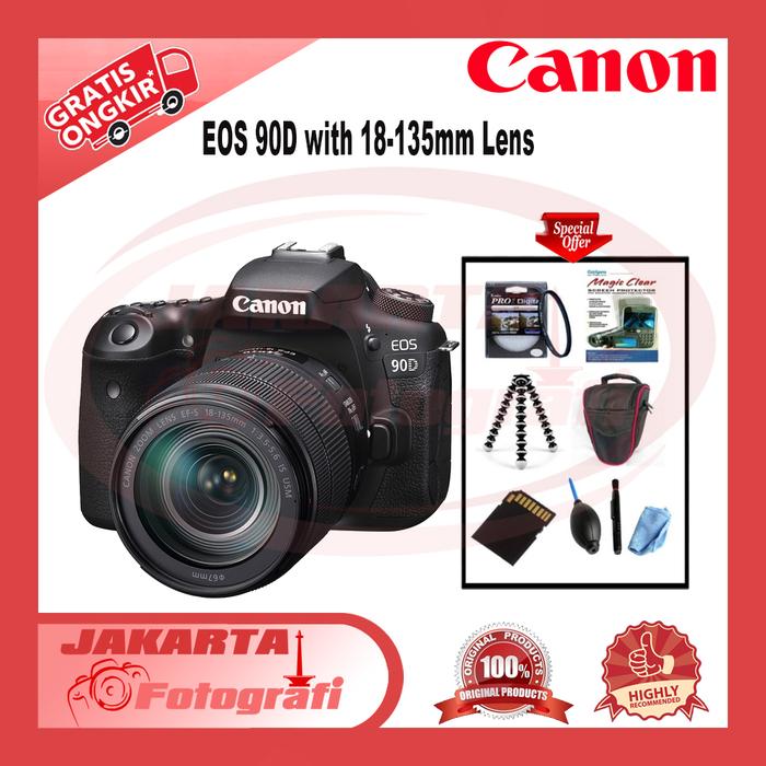 Canon EOS 90D 90 D KIT 18-135mm USM Lens DSLR Camera STANDARD BOX, BODY  ONLY