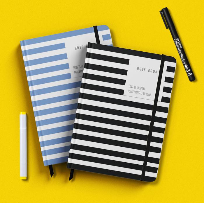 Gambar Buku Tulis Notebook Harian Pattern Garis Unik Custom Warna Tulisan - A6, kertas dotted dari BrownBooks undefined Tokopedia