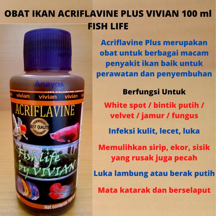Gambar Obat Ikan Acriflavine Plus VIVIAN 100 ml Fish Life dari anayos undefined Tokopedia