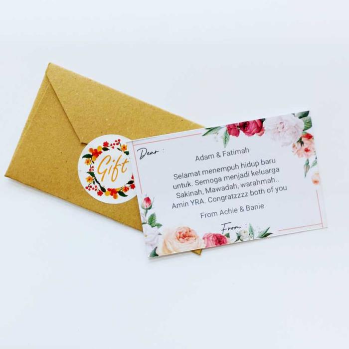 Gambar Amplop Coklat | Kartu Ucapan | Kartu Kosong | Kartu Kado | Gift Card - Amplop + Kartu dari 24kGold undefined Tokopedia
