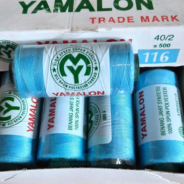 Gambar Benang Jahit Yamalon 500yds Biru Muda - 116 dari Kebun Indah Store undefined Tokopedia