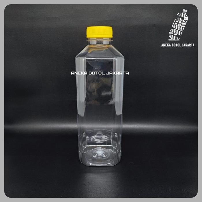 Jual Botol Kick 1000ml 61gr tebal / Botol Plastik Kotak 1 liter ...