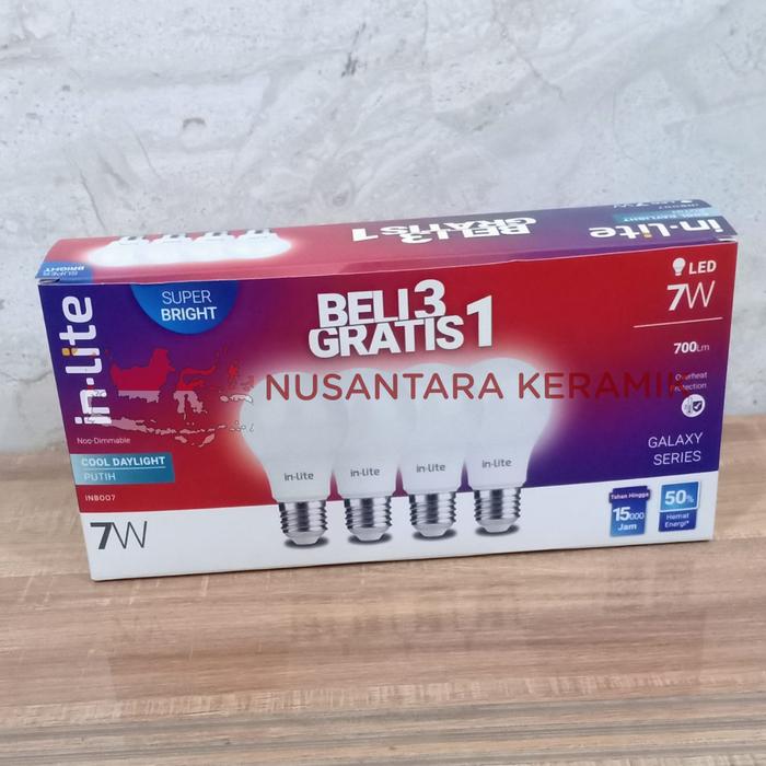 Gambar Bundling Lampu LED In-lite inlite CDL 3 Gratis 1 - 5w-7w-9w-12w-15w - 7 watt dari Nusantara Home Depo undefined Tokopedia