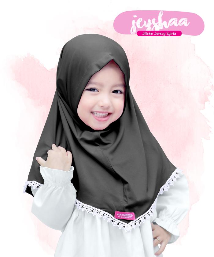 Gambar Jilbab Cutemoslem Jeyshaa- Jilbab Jersey Anak M - Hitam, M dari Cutemoslem Store undefined Tokopedia