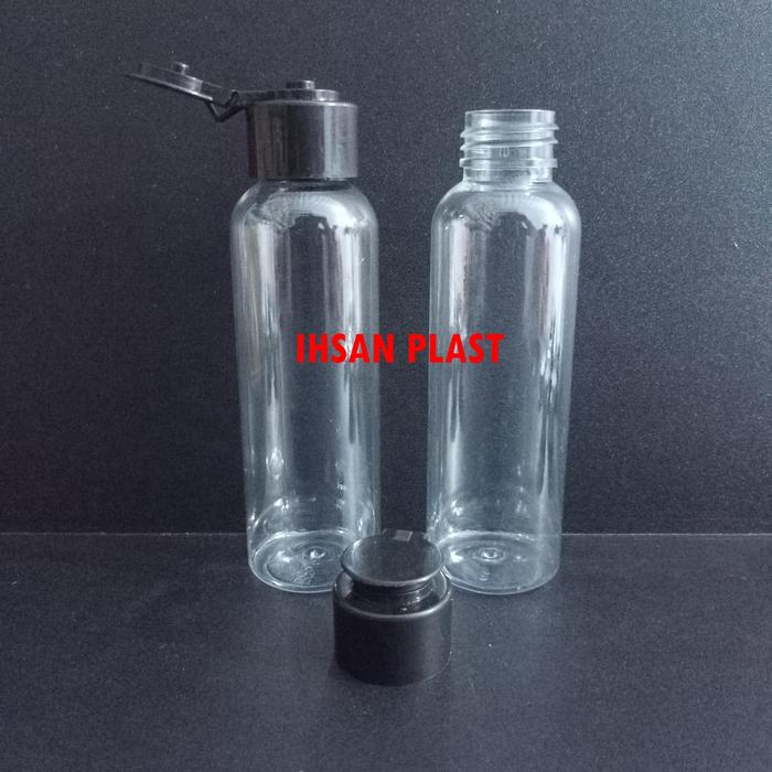 Gambar BOTO PET FLIPTOP 100ML - Hitam dari Ihsan Plast undefined Tokopedia