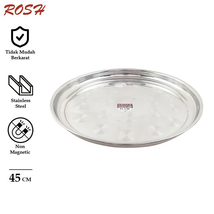 Gambar ROSH Nampan Bulat Japanese Tray ROS-PR-JT - 45 CM dari Rosh Kitchen undefined Tokopedia
