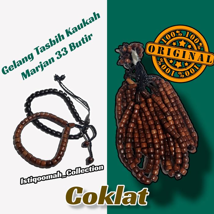 Gambar Gelang Tasbih Kaukah Marjan Original Kokka 33 Butir - Cokelat dari Istiqoomah.Collection undefined Tokopedia