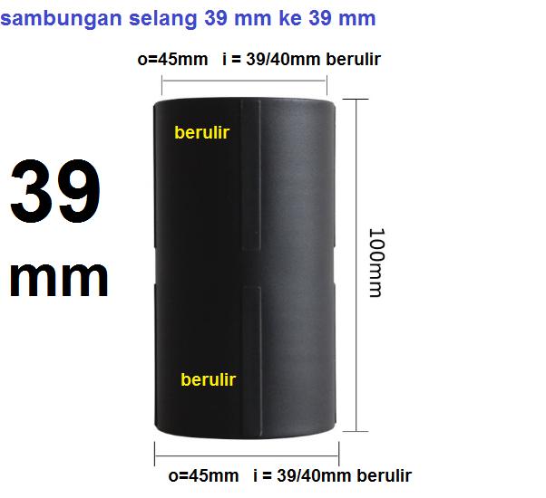 Gambar Penyambung Selang Berulir Vacuum Cleaner Hose Connector 39mm 48mm 58mm - 39mm-39mm dari KRstorex undefined Tokopedia