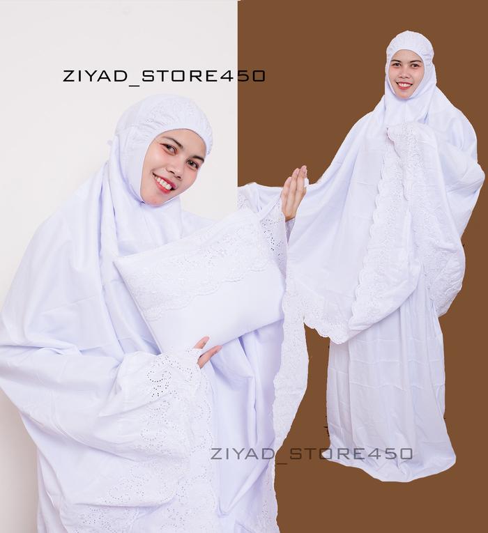 Gambar Mukena Siti Khadijah Putih Polos Jumbo - Putih dari Ziyad Store450 undefined Tokopedia