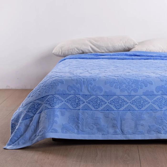 Gambar Selimut Handuk POLOS Embos Dewasa Uk.150×200 SINGLE BAHAN TEBAL Halus - Biru Muda dari c0al shop undefined Tokopedia