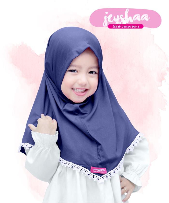 Gambar Jilbab Cutemoslem Jeyshaa- Jilbab Jersey Anak M - Navy, M dari Cutemoslem Store undefined Tokopedia