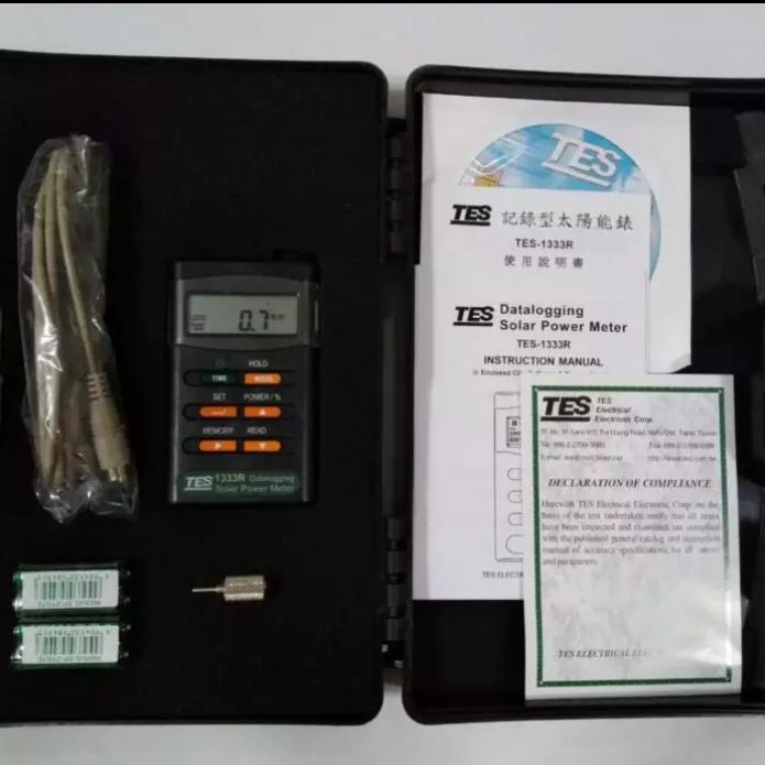 Gambar TES-1333R RS-232 Inter Datalogging Solar Power Meter tester Tes1333R dari Unbrand Shop undefined Tokopedia