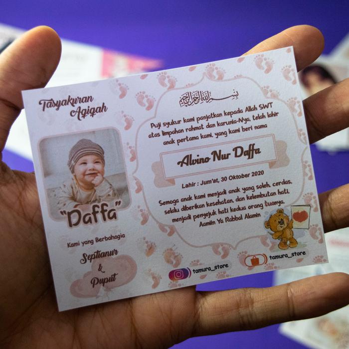 Gambar STICKER AQIQAH - FREE Design Murah dan Berkualitas - Sticker Doff dari TamuraStore undefined Tokopedia