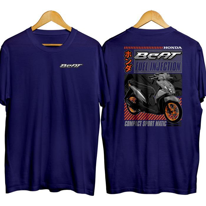 Gambar Kaos Racing Motor Honda Baju Otomotif Keren Cowok Distro Pria Beat FI - Navy, M dari Maniac DayWear undefined Tokopedia