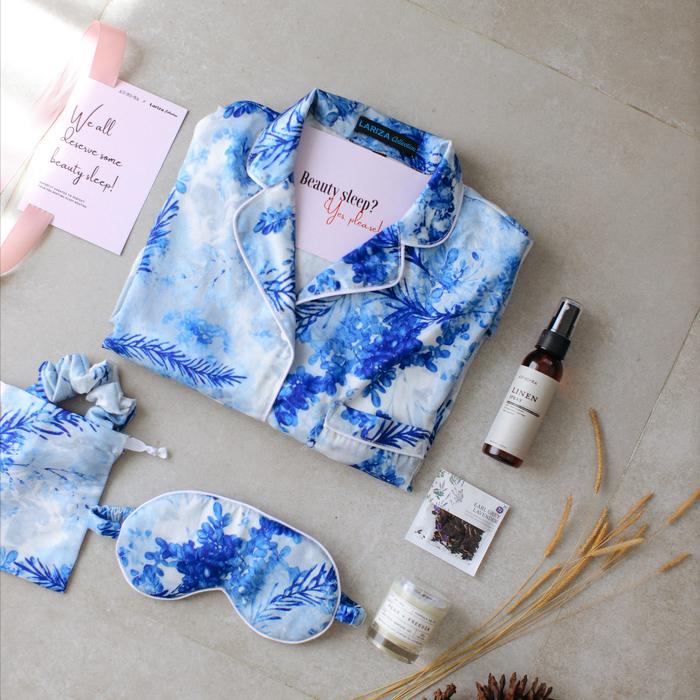 Gambar Aurora Scent Premium Beauty Sleep Kit | Aurora x Lariza - Royal Blue, Short Sleeve S dari Aurora Scent undefined Tokopedia